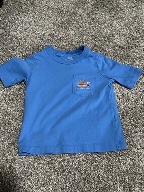 Vineyard Vines Kids Royal Blue Short Sleeve Pocket Tee